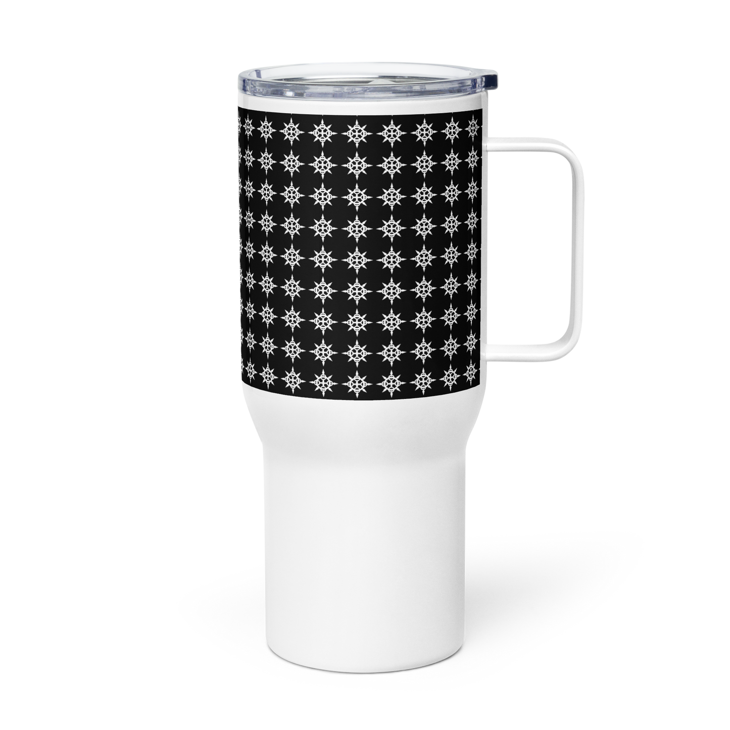 Matte Black "Drown" Travel Mug with Handle